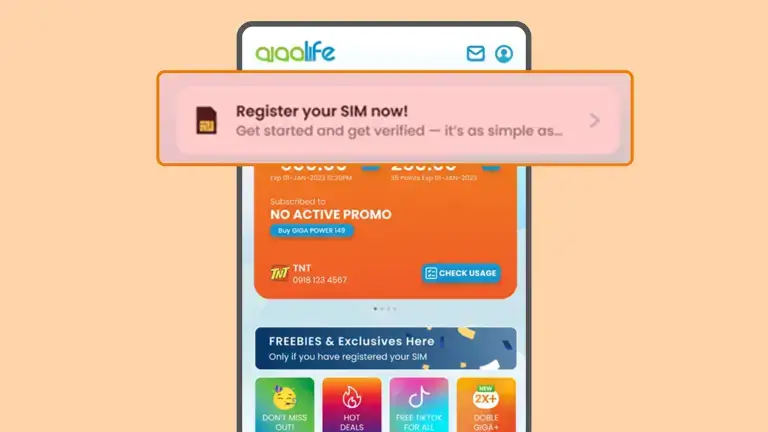 RAGISTER YOUR SIM