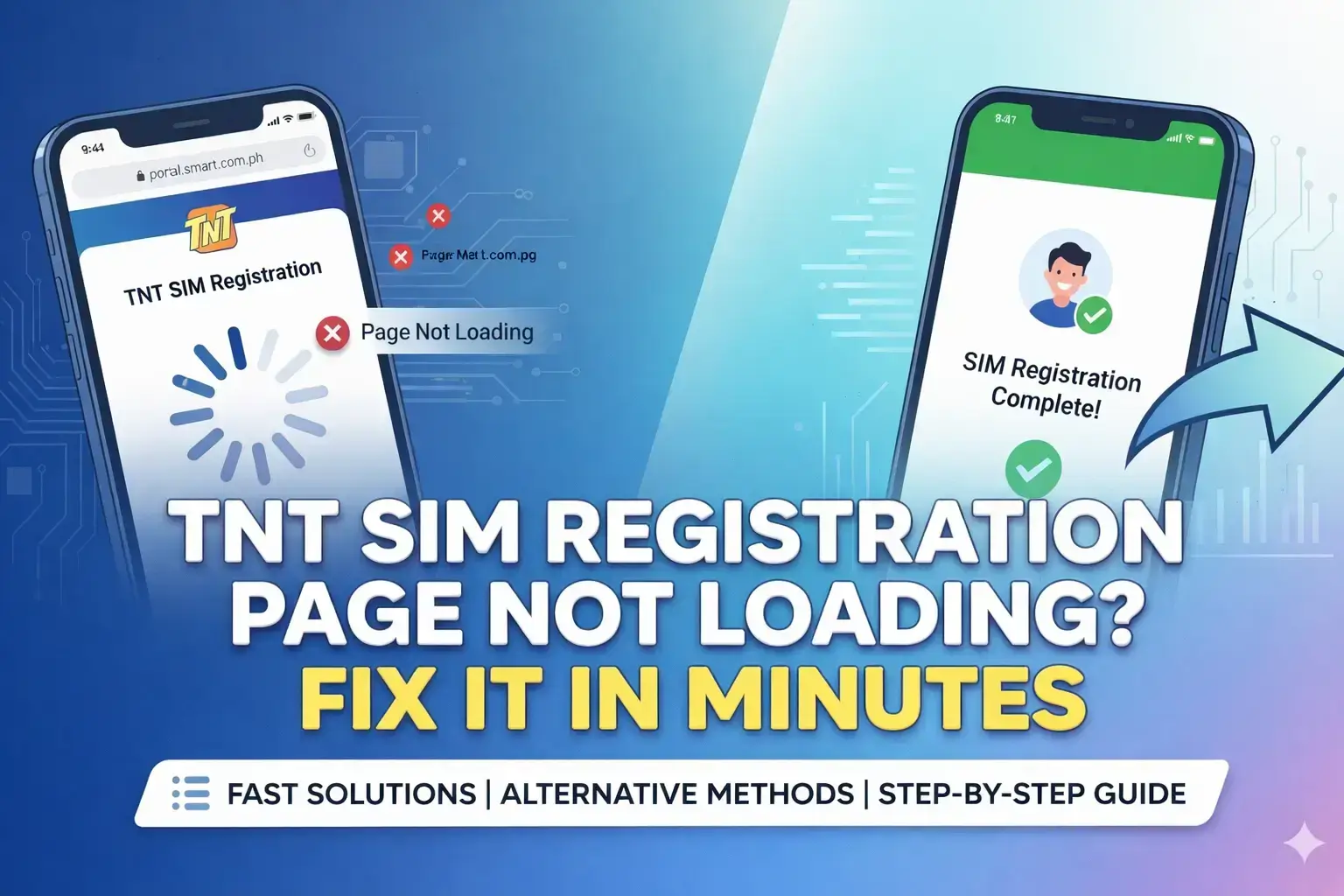 TNT SIM Registration Page Not Loading